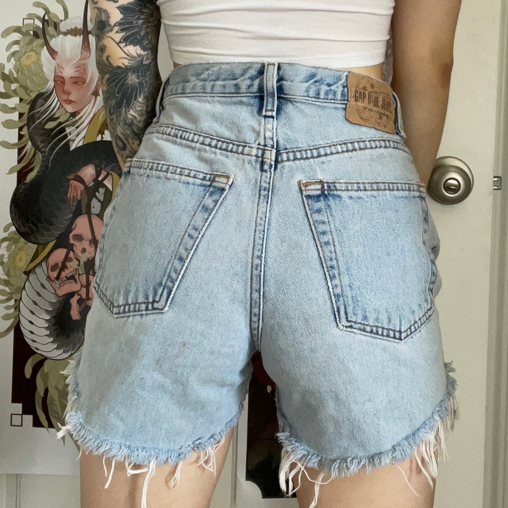 High waisted denim gap shorts